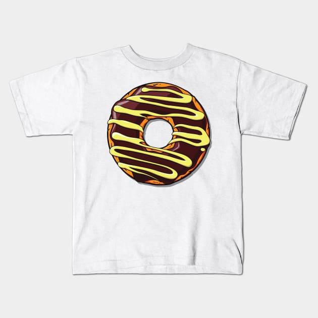 Chocolate Donut, Doughnut, Frosting, Glaze, Icing Kids T-Shirt by Jelena Dunčević